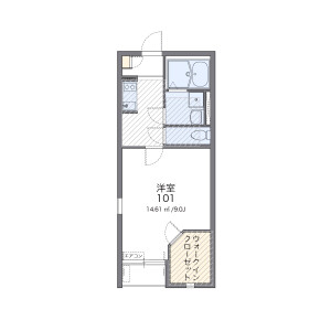 1K Apartment in Nagao motomachi - Hirakata-shi Floorplan