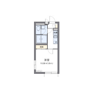 1K 아파트 in Umezato - Suginami-ku Floorplan