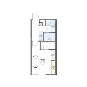 1K Apartment in Fukuzumi 3-jo - Sapporo-shi Toyohira-ku Floorplan