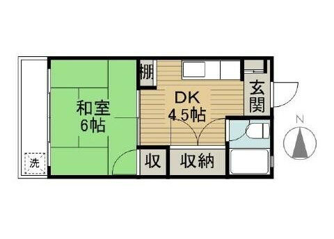 1DK Apartment to Rent in Itabashi-ku Floorplan