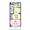 1DK Apartment to Rent in Nago-shi Floorplan