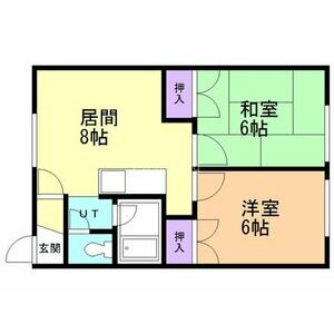 2DK Apartment in Sakuramachi - Eniwa-shi Floorplan