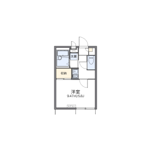 1K Apartment in Shinsakae - Nagoya-shi Naka-ku Floorplan