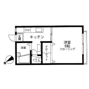 1K Apartment in Kanamori - Machida-shi Floorplan