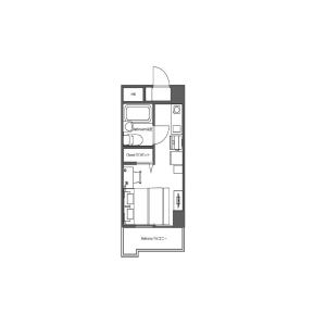 1R Mansion in Ebisunishi - Shibuya-ku Floorplan
