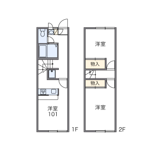2DK Apartment in Higashiakaishi - Tahara-shi Floorplan