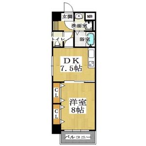 1DK Mansion in Minamikyuhojimachi - Osaka-shi Chuo-ku Floorplan