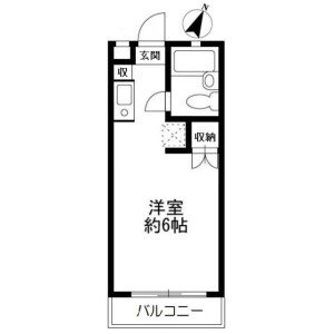 1R Apartment in Asagayaminami - Suginami-ku Floorplan