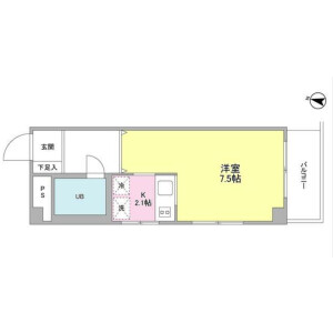 1K Mansion in Yoga - Setagaya-ku Floorplan