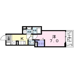 1K Mansion in Higashisuna - Koto-ku Floorplan