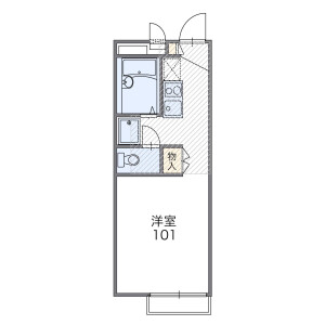 1K Apartment in Noke - Fukuoka-shi Sawara-ku Floorplan