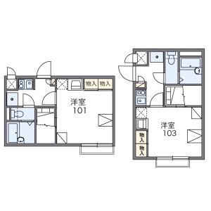 1K Apartment in Fujimicho - Yokosuka-shi Floorplan