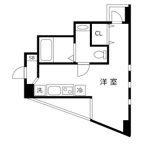 1R Mansion in Tsujido - Fujisawa-shi Floorplan