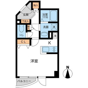 1K Mansion in Denenchofu - Ota-ku Floorplan