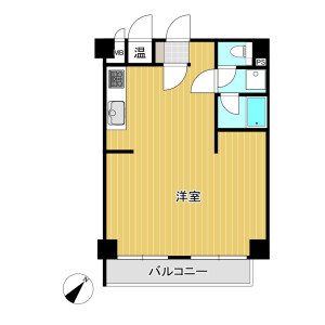 1DK {building type} in Yakuin - Fukuoka-shi Chuo-ku Floorplan