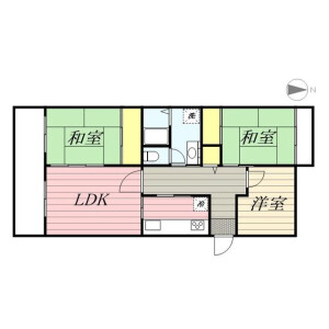 3LDK Mansion in Izumicho - Kokubunji-shi Floorplan