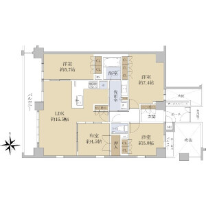 4LDK Mansion in Bishamoncho - Kyoto-shi Nakagyo-ku Floorplan