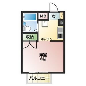 1R Mansion in Wakamiya - Nakano-ku Floorplan