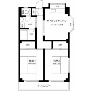 2DK Mansion in Mizue - Edogawa-ku Floorplan