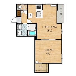 1LDK Apartment in Osone - Yokohama-shi Kohoku-ku Floorplan