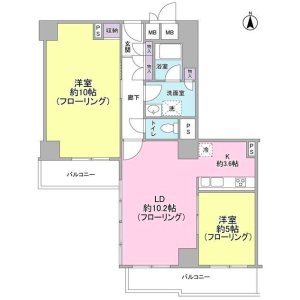 2LDK Mansion in Shibuya - Shibuya-ku Floorplan