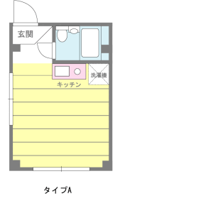 新宿区新宿-1R公寓大厦 房屋布局
