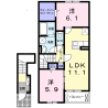 2LDK Apartment to Rent in Chuo-shi Floorplan
