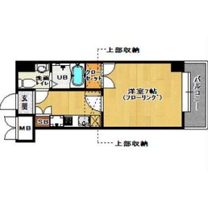 1K Mansion in Maidashi - Fukuoka-shi Higashi-ku Floorplan