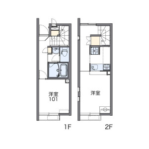 1LDK Apartment in Midorigaoka - Hamura-shi Floorplan