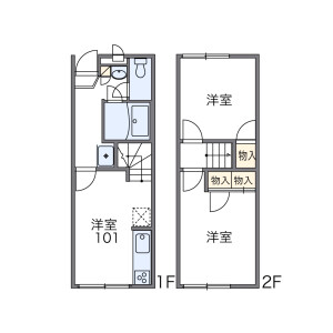 2DK Mansion in Azuchicho jorakuji - Omihachiman-shi Floorplan