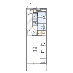 1K Mansion in Sammeicho - Osaka-shi Abeno-ku Floorplan