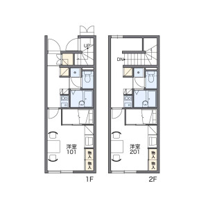 1K Apartment in Hikage - Ina-shi Floorplan