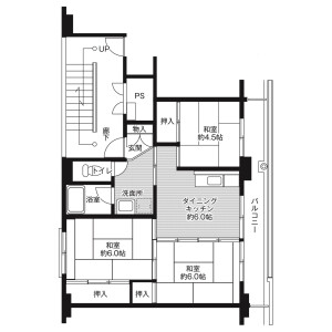 3DK Mansion in Kaminokawa - Kawachi-gun Kaminokawa-machi Floorplan