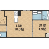 1LDK Apartment to Rent in Osaka-shi Miyakojima-ku Floorplan