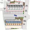 1Kアパート - 越谷市賃貸 配置図