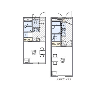 1K Apartment in Rokugatsu - Adachi-ku Floorplan