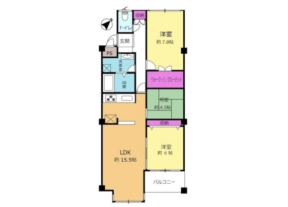 3LDK Apartment to Buy in Mino-shi Floorplan