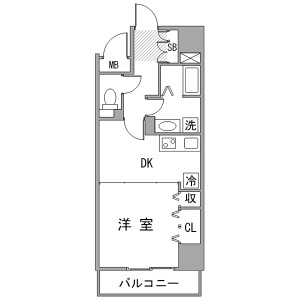1DK Mansion in Chojamachi - Yokohama-shi Naka-ku Floorplan