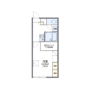 1K Apartment in Bunkyodai minamimachi - Ebetsu-shi Floorplan