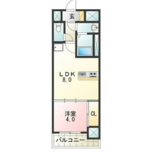 1LDK Mansion in Shoji - Osaka-shi Ikuno-ku Floorplan