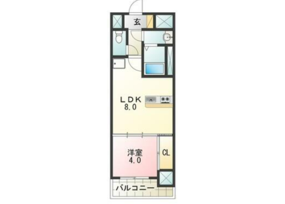 1LDK Apartment to Rent in Osaka-shi Ikuno-ku Floorplan