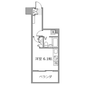 1R Mansion in Tsurumi - Yokohama-shi Tsurumi-ku Floorplan