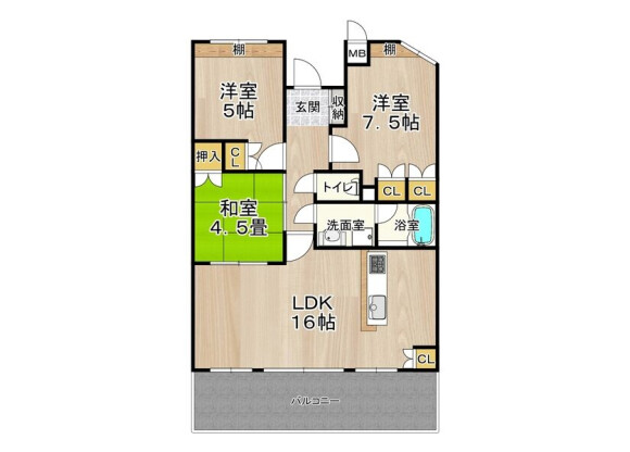 3LDK Apartment to Rent in Osaka-shi Tennoji-ku Floorplan