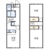 2DK Apartment to Rent in Yamagata-shi Floorplan