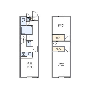 2DK Apartment in Jimba - Yamagata-shi Floorplan