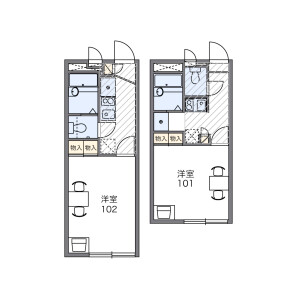 1K Apartment in Tarumachi - Yokohama-shi Kohoku-ku Floorplan