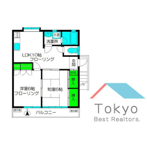 2LDK Apartment in Chuo - Nakano-ku Floorplan