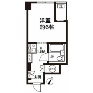 1K Mansion in Roppongi - Minato-ku Floorplan