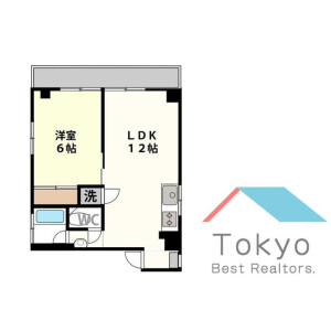 1LDK Mansion in Yotsuyasaneicho - Shinjuku-ku Floorplan