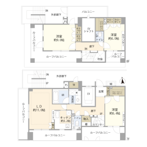 3LDK Mansion in Azabujuban - Minato-ku Floorplan